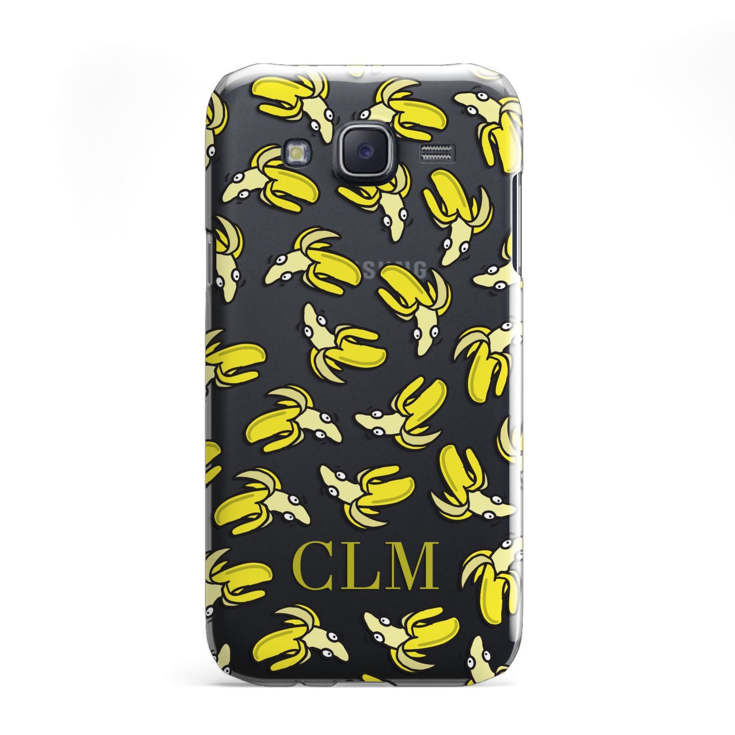 Personalised Banana Initials Clear Samsung Galaxy J5 Case