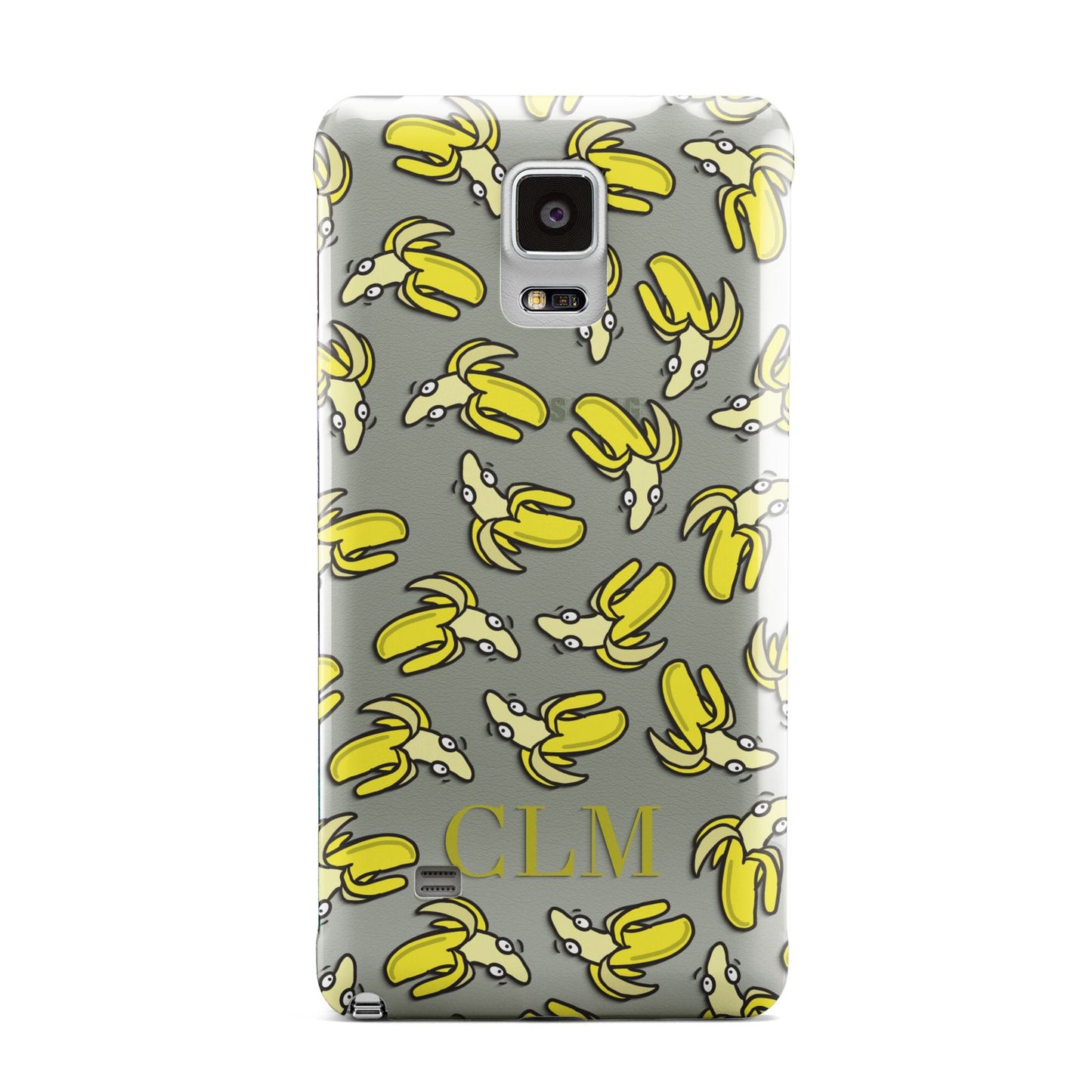 Personalised Banana Initials Clear Samsung Galaxy Note 4 Case