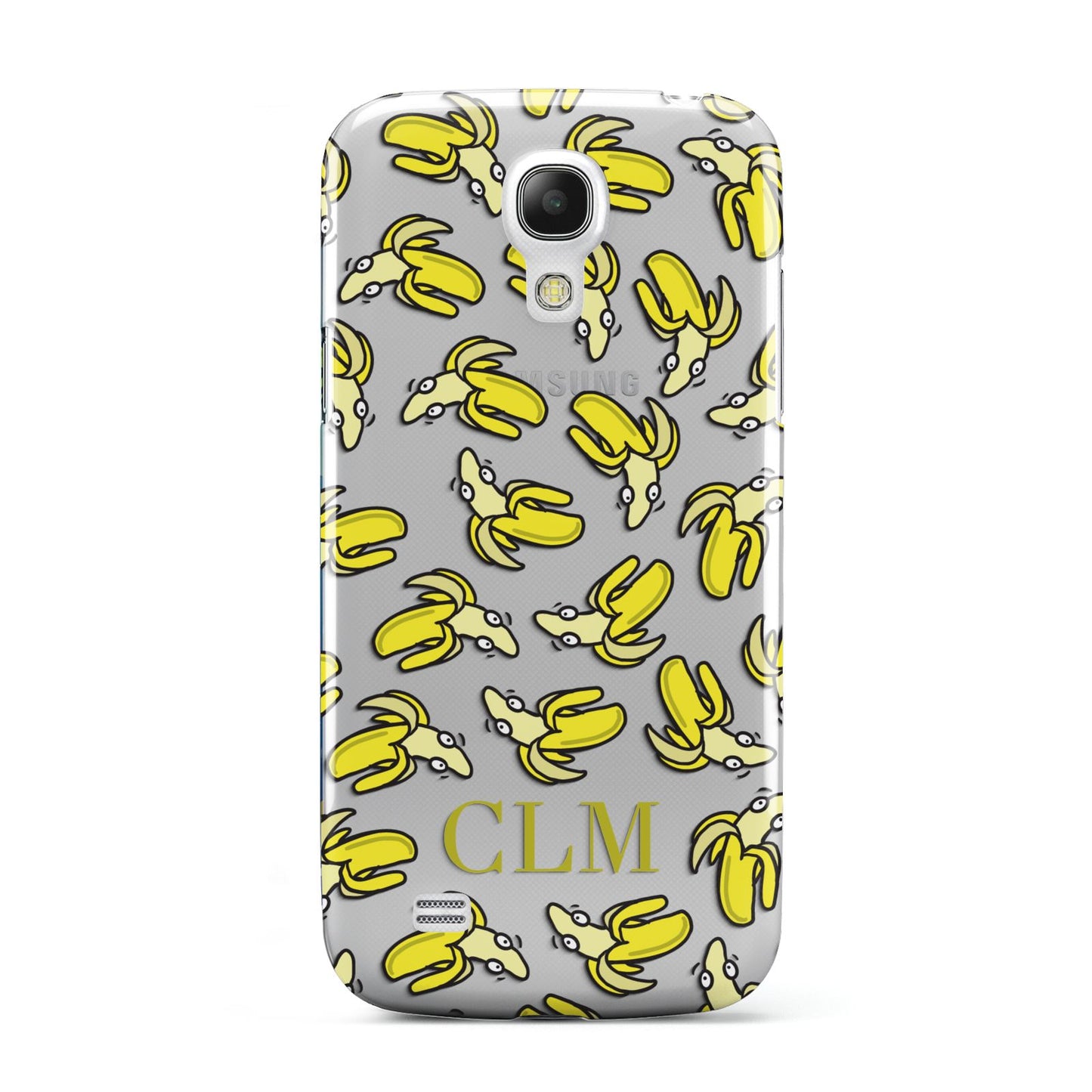 Personalised Banana Initials Clear Samsung Galaxy S4 Mini Case