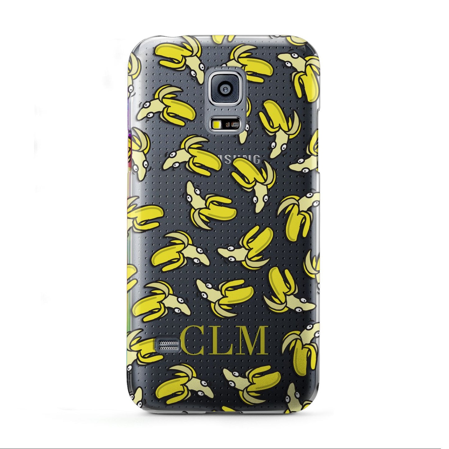 Personalised Banana Initials Clear Samsung Galaxy S5 Mini Case