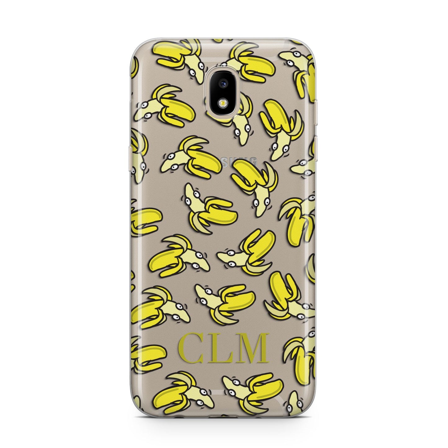 Personalised Banana Initials Clear Samsung J5 2017 Case