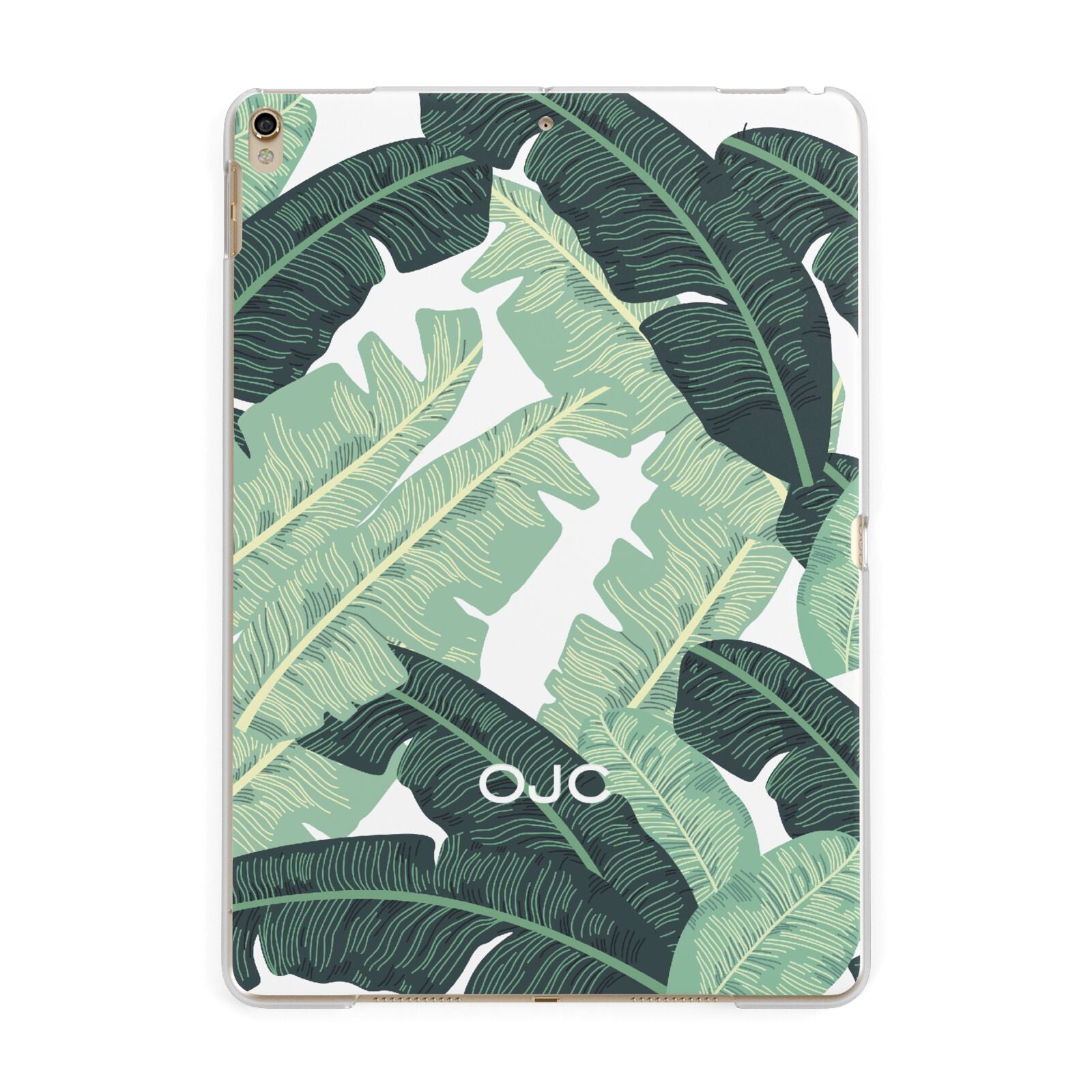 Personalised Banana Leaves Apple iPad Gold Case