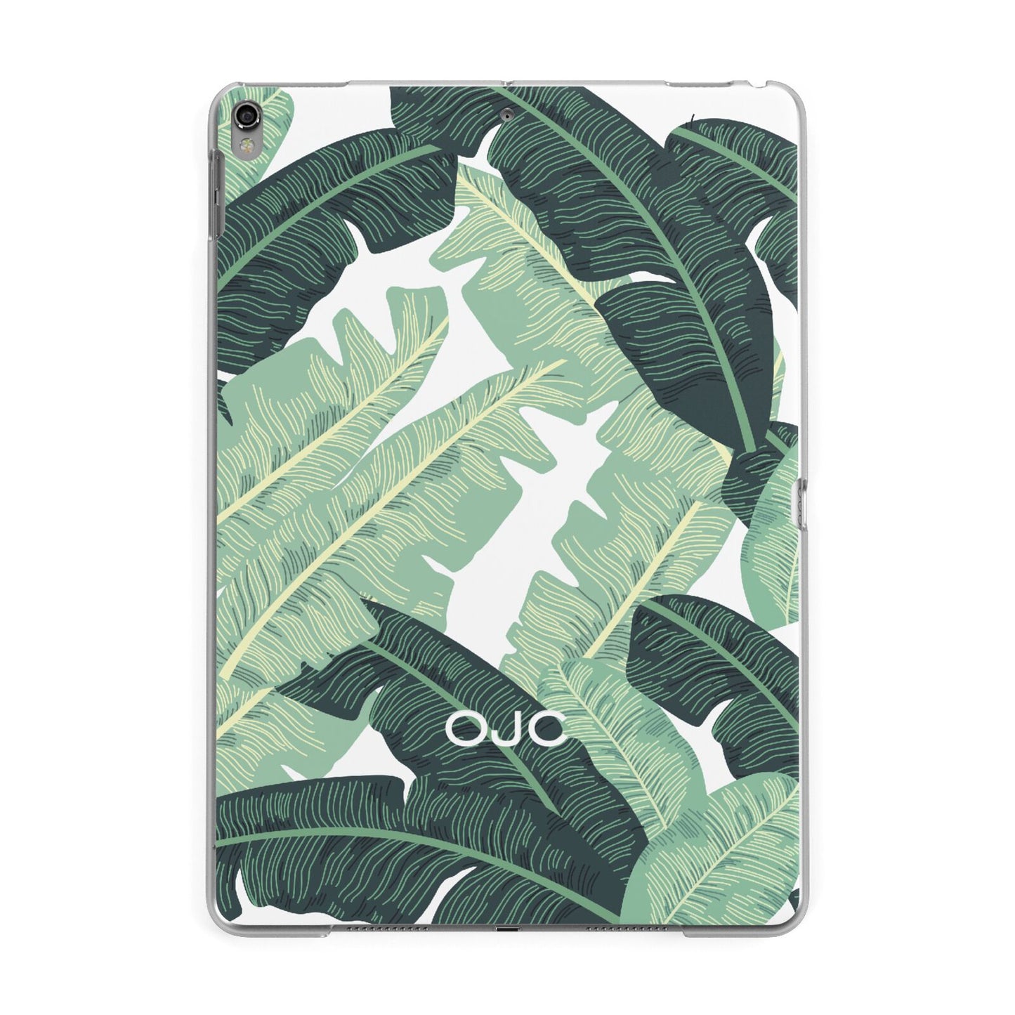 Personalised Banana Leaves Apple iPad Grey Case