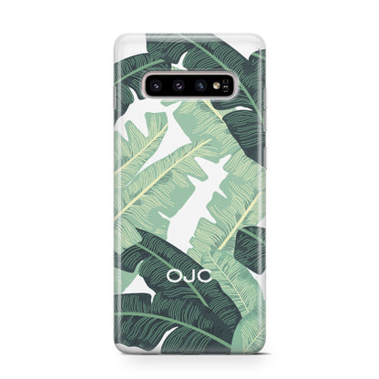 Personalised Banana Leaves Samsung Galaxy S10 Case