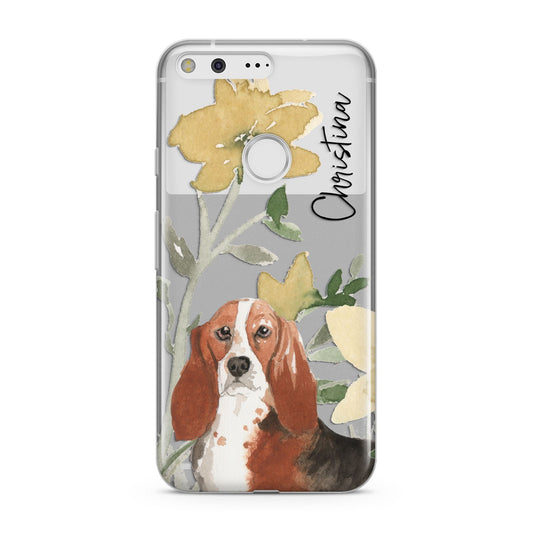 Personalised Basset Hound Dog Google Pixel Case