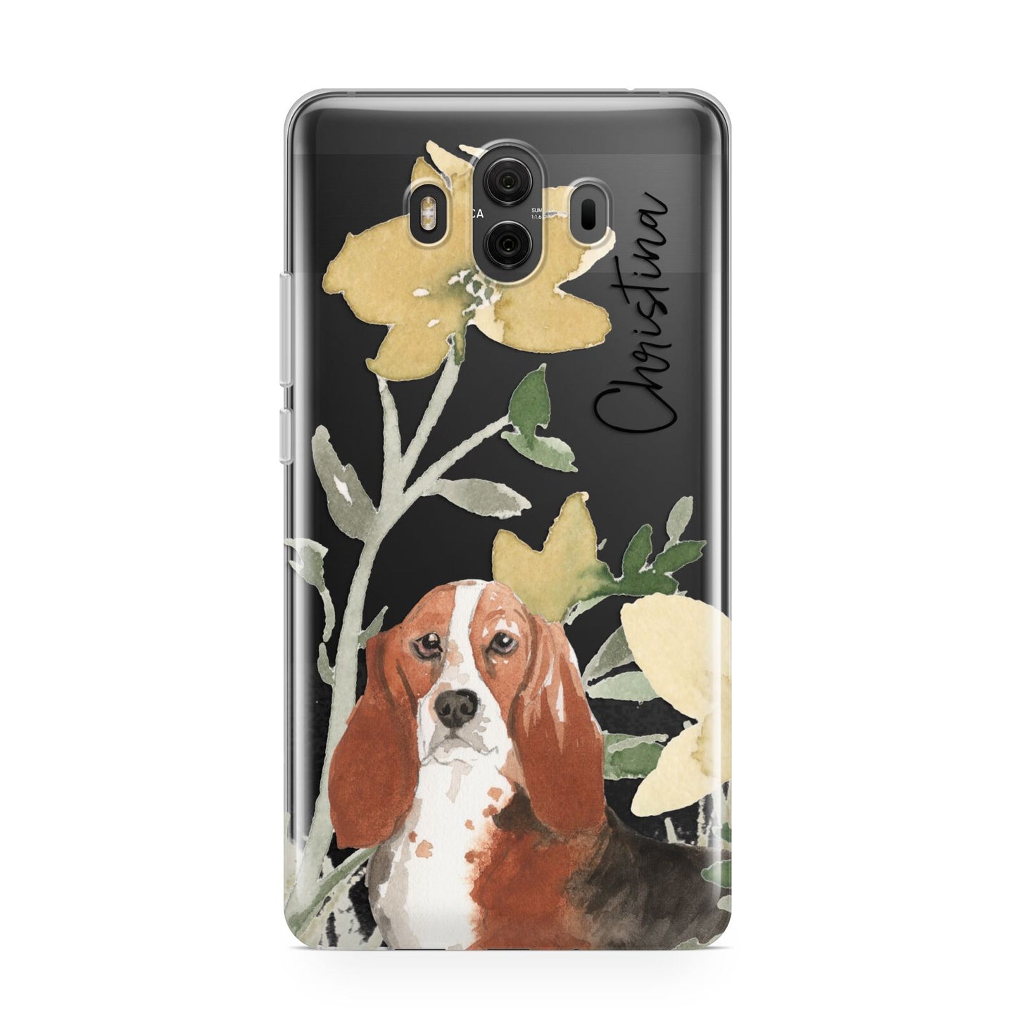 Personalised Basset Hound Dog Huawei Mate 10 Protective Phone Case