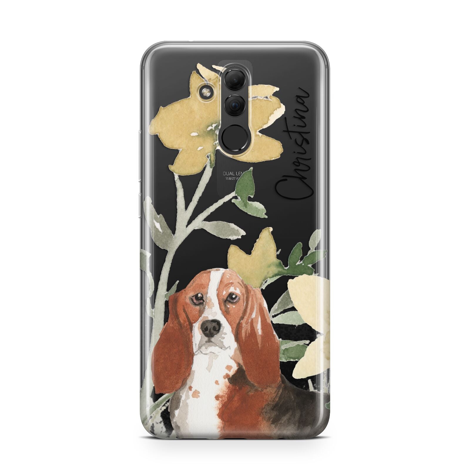 Personalised Basset Hound Dog Huawei Mate 20 Lite