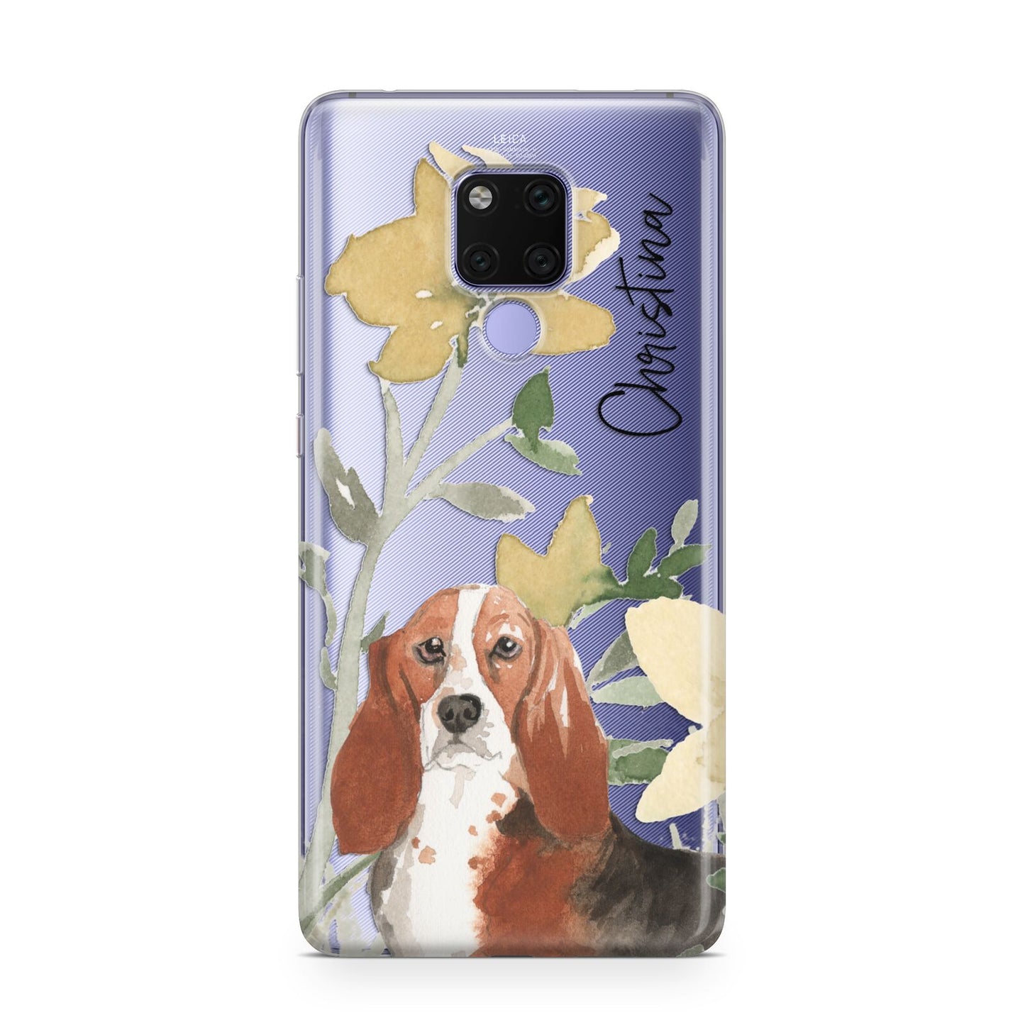 Personalised Basset Hound Dog Huawei Mate 20X Phone Case