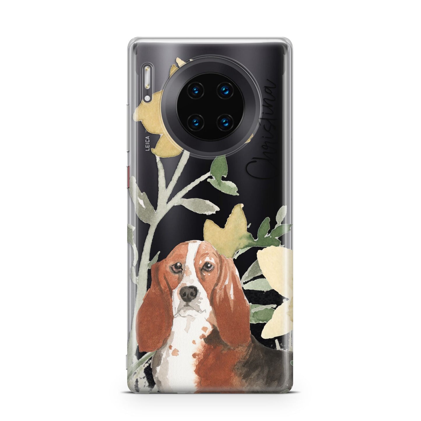 Personalised Basset Hound Dog Huawei Mate 30 Pro Phone Case