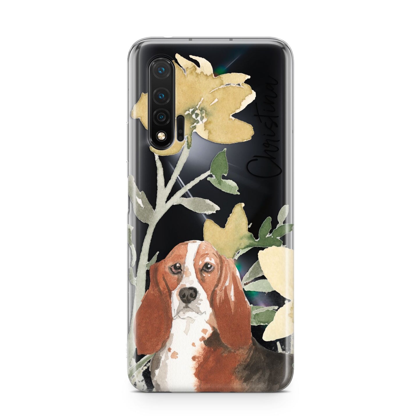 Personalised Basset Hound Dog Huawei Nova 6 Phone Case