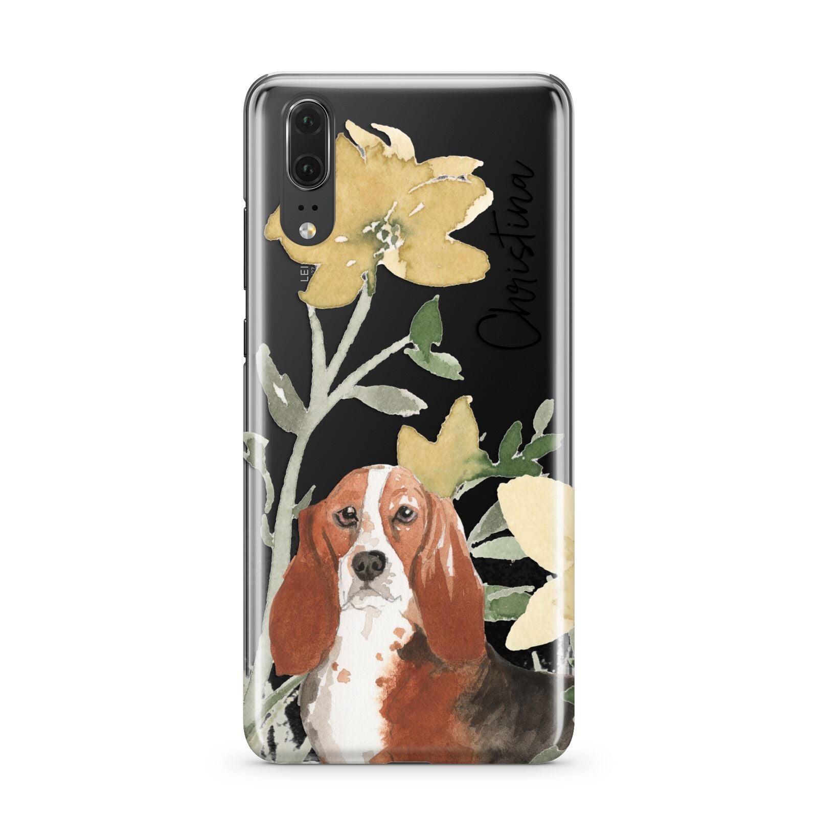 Personalised Basset Hound Dog Huawei P20 Phone Case