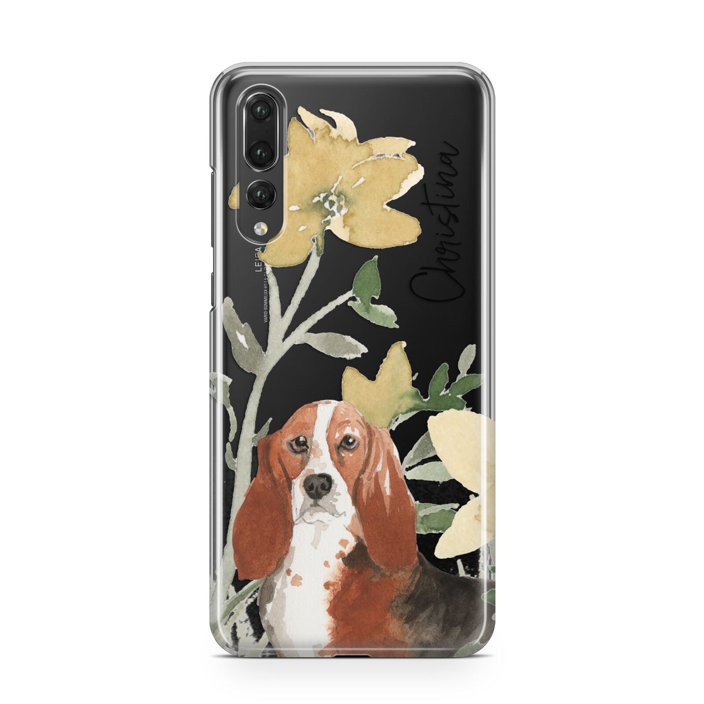 Personalised Basset Hound Dog Huawei P20 Pro Phone Case