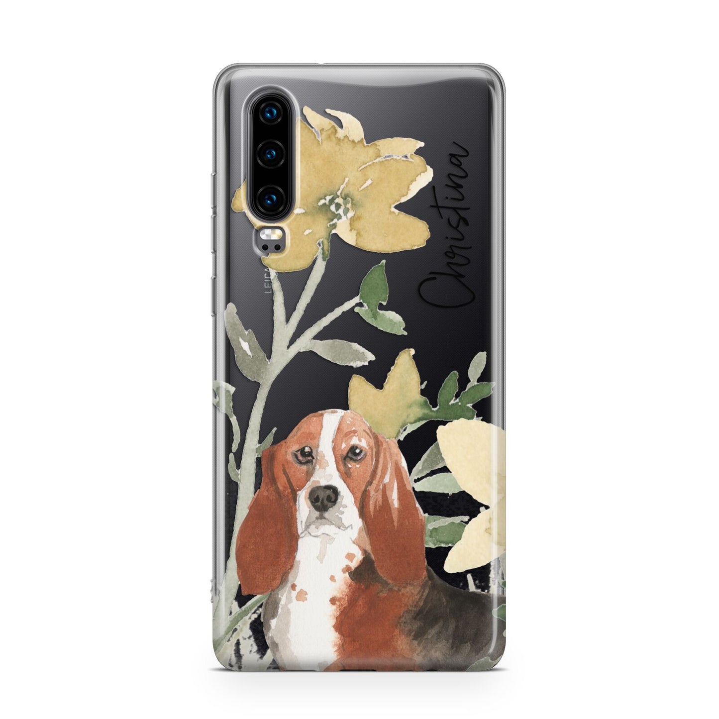 Personalised Basset Hound Dog Huawei P30 Phone Case