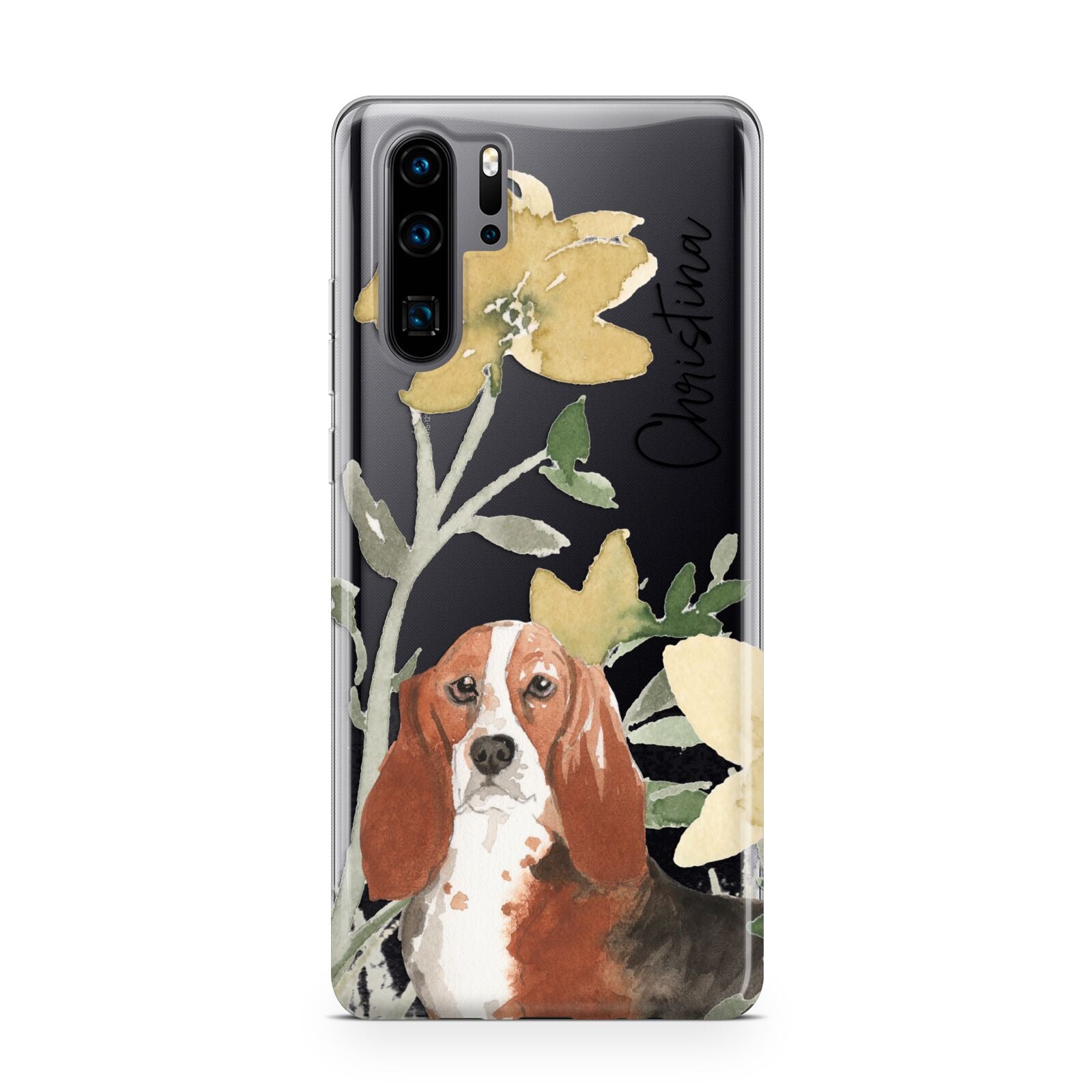 Personalised Basset Hound Dog Huawei P30 Pro Phone Case