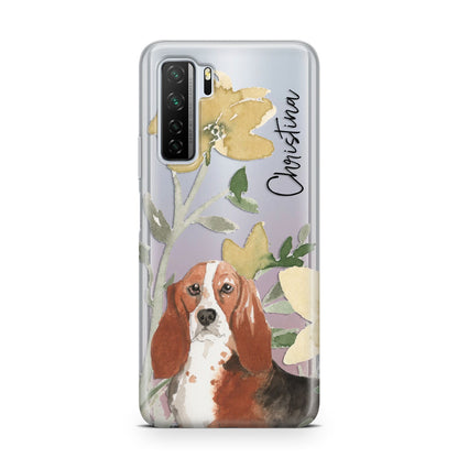 Personalised Basset Hound Dog Huawei P40 Lite 5G Phone Case