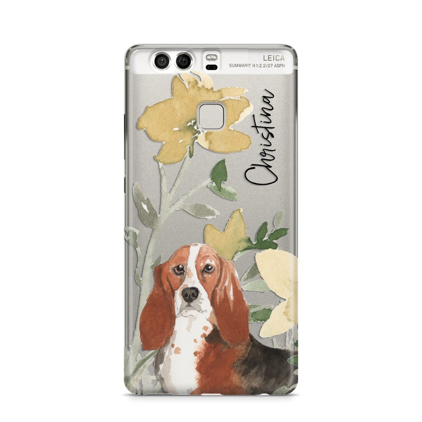 Personalised Basset Hound Dog Huawei P9 Case