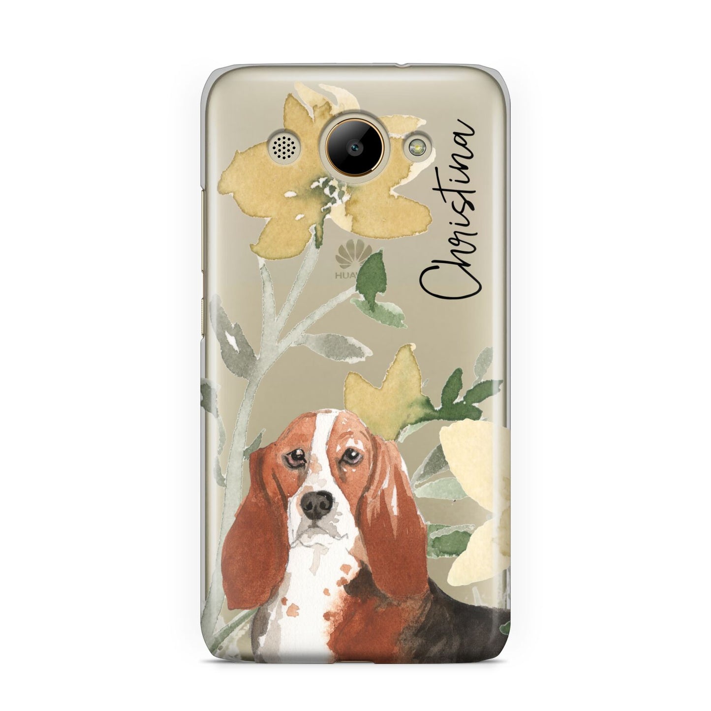 Personalised Basset Hound Dog Huawei Y3 2017