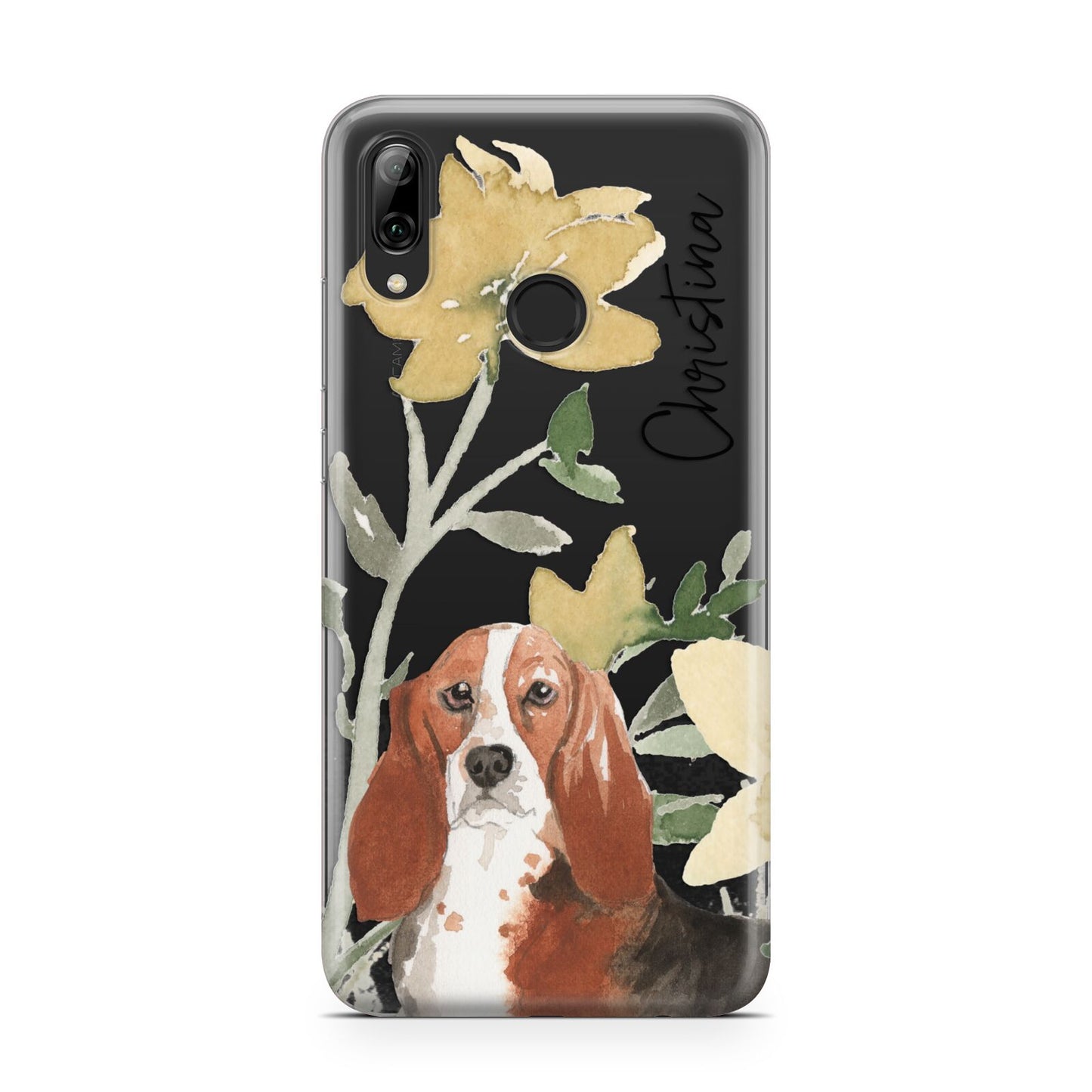 Personalised Basset Hound Dog Huawei Y7 2019