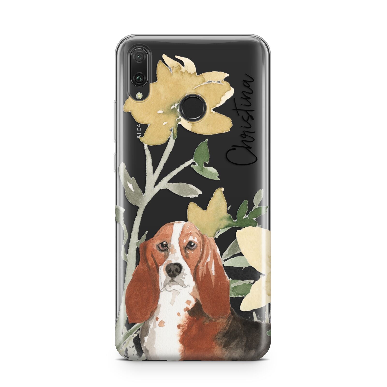 Personalised Basset Hound Dog Huawei Y9 2019