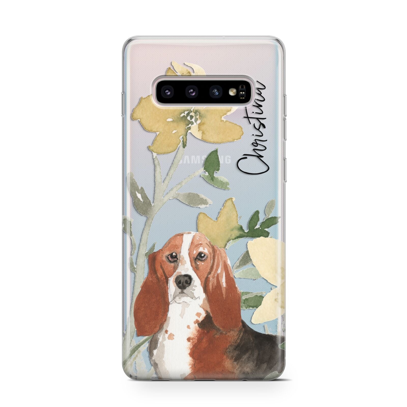 Personalised Basset Hound Dog Protective Samsung Galaxy Case