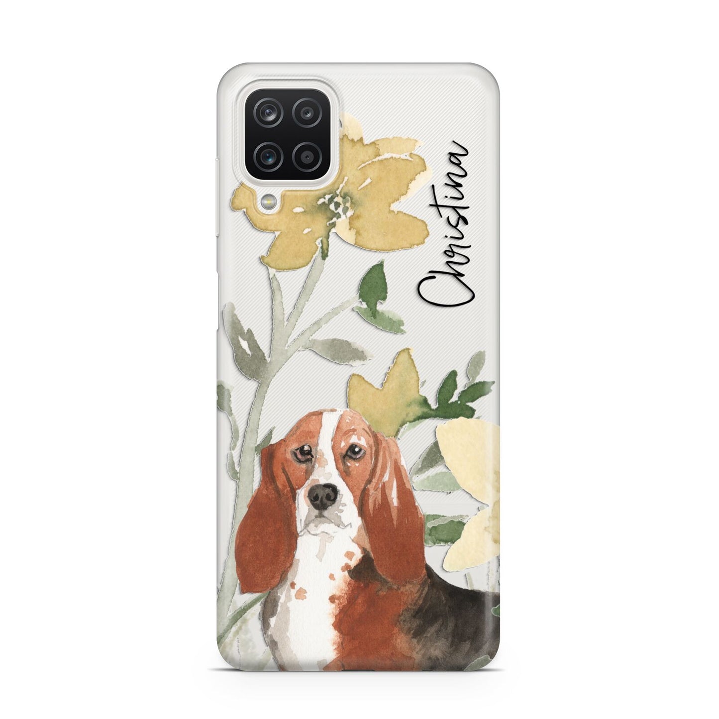 Personalised Basset Hound Dog Samsung A12 Case