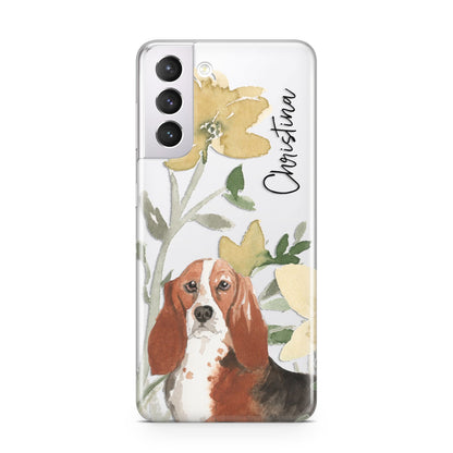 Personalised Basset Hound Dog Samsung S21 Case