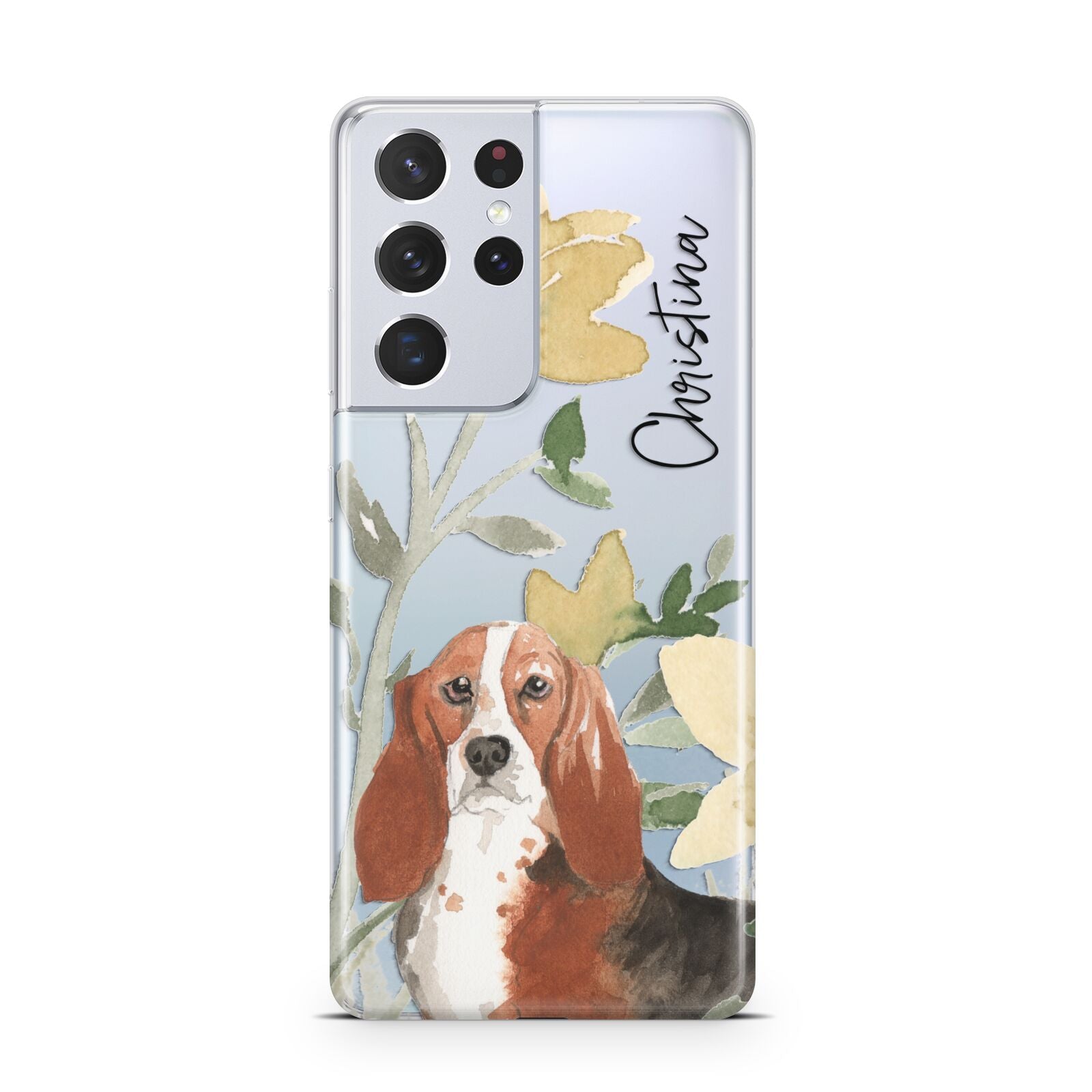 Personalised Basset Hound Dog Samsung S21 Ultra Case