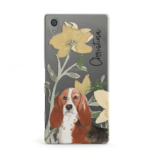 Personalised Basset Hound Dog Sony Xperia Case