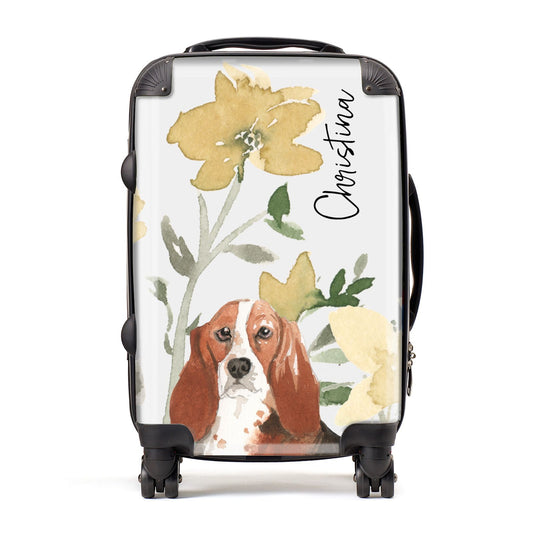 Personalised Basset Hound Dog Suitcase