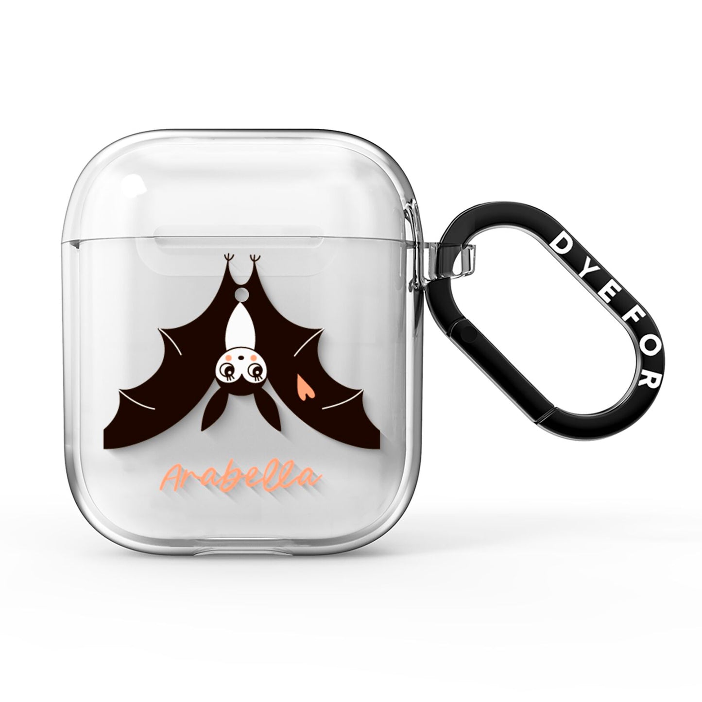 Personalised Bat With Name AirPods Clear Case