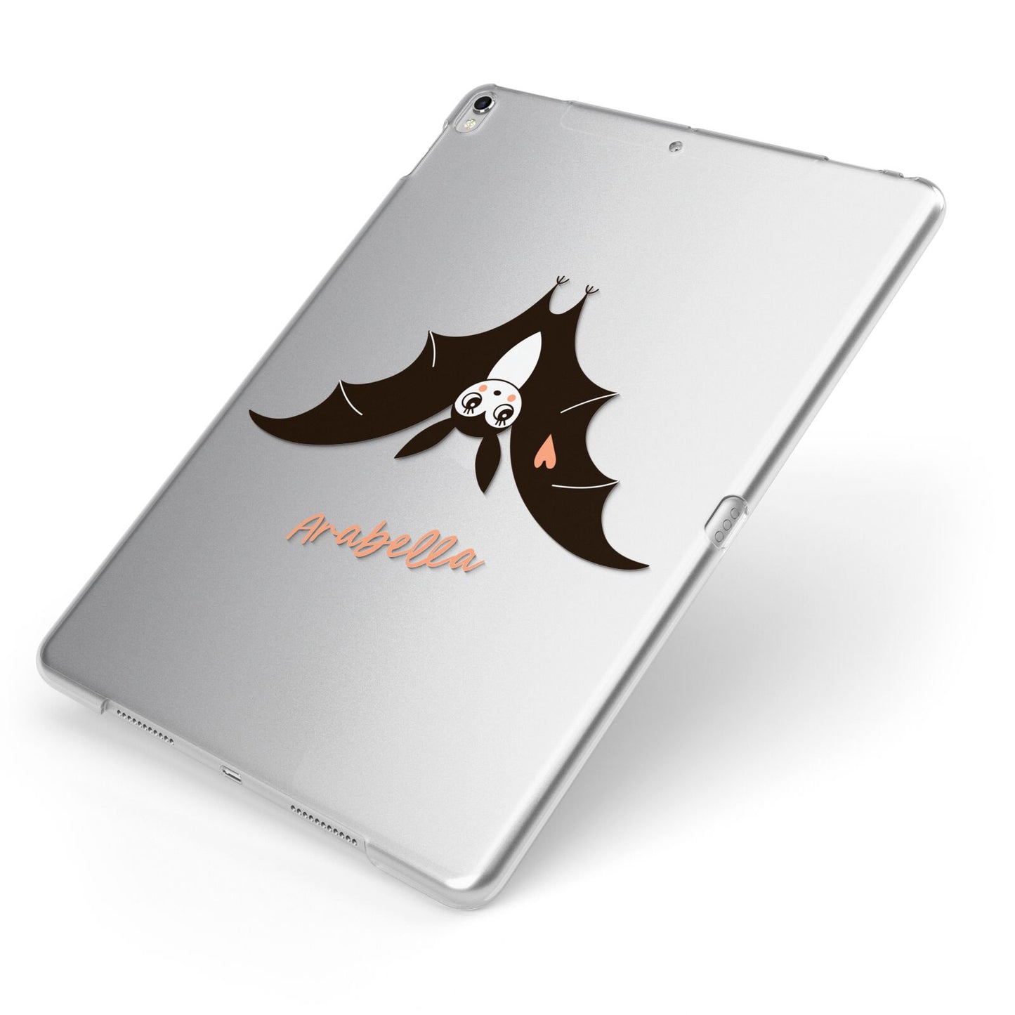 Personalised Bat With Name Apple iPad Case on Silver iPad Side View