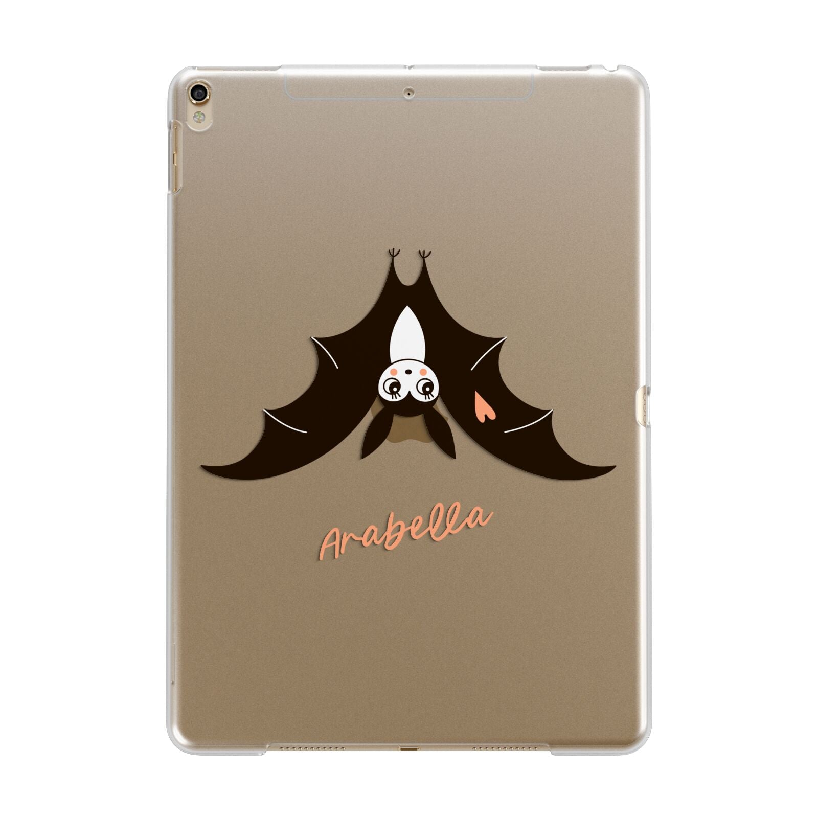 Personalised Bat With Name Apple iPad Gold Case