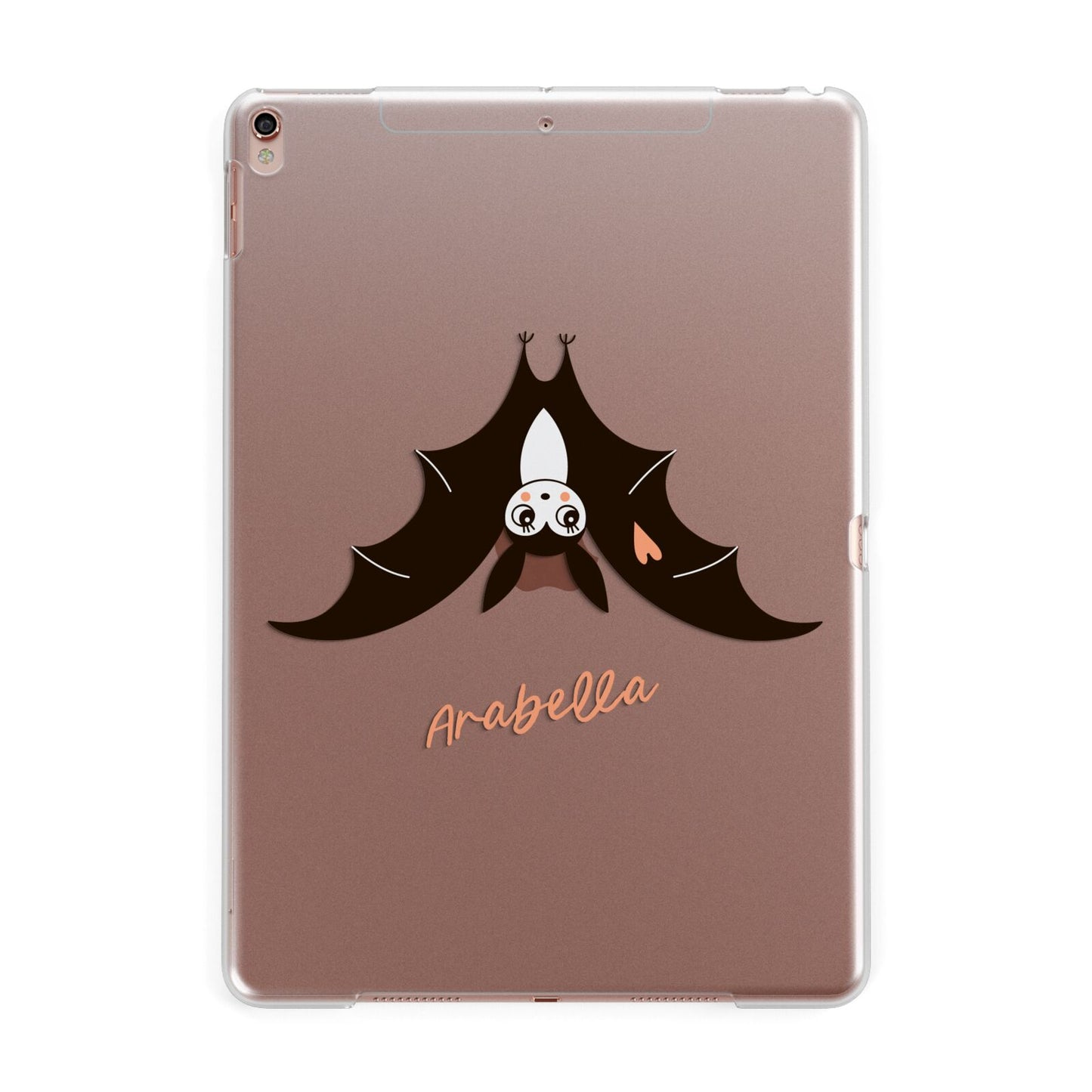 Personalised Bat With Name Apple iPad Rose Gold Case