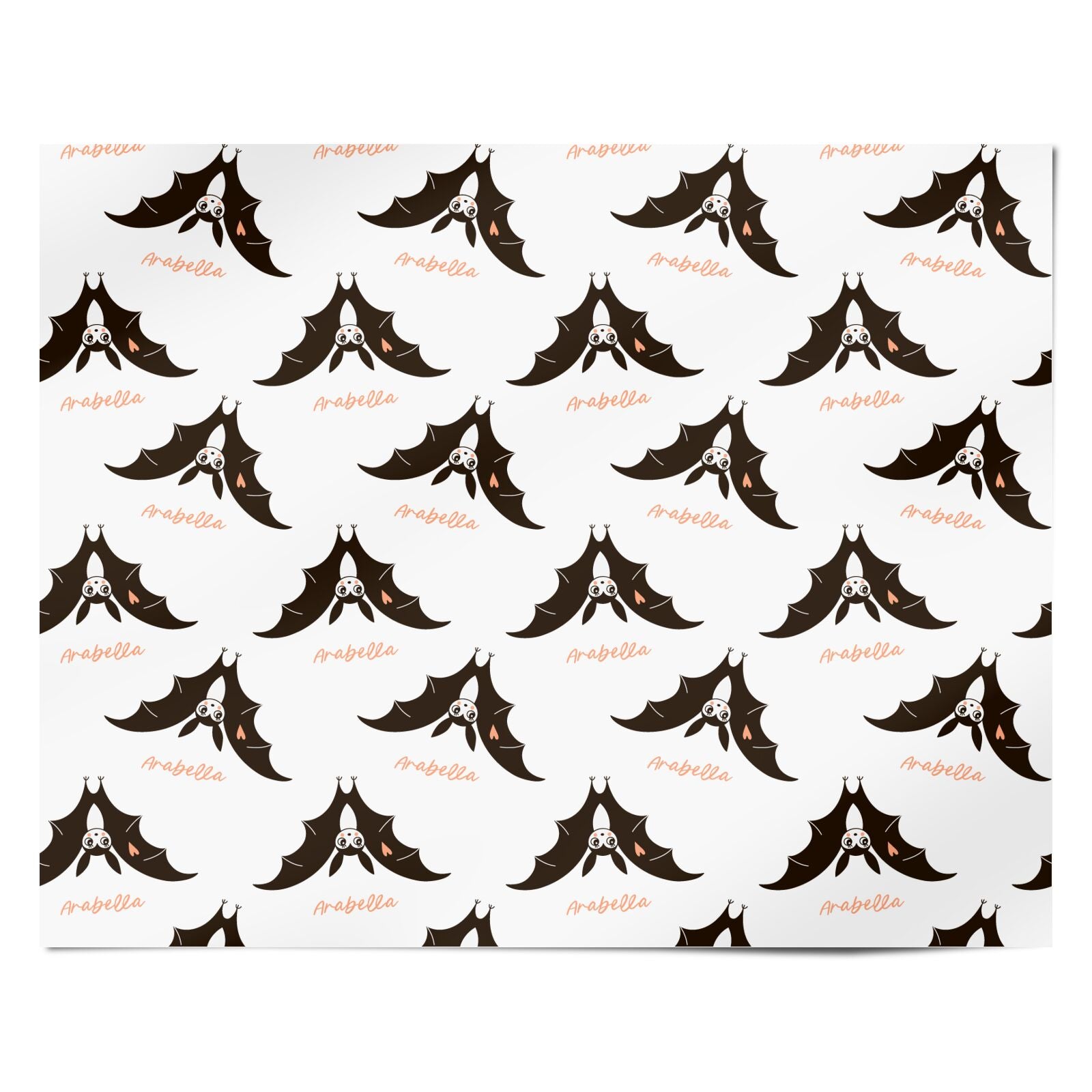 Personalised Bat With Name Personalised Wrapping Paper Alternative