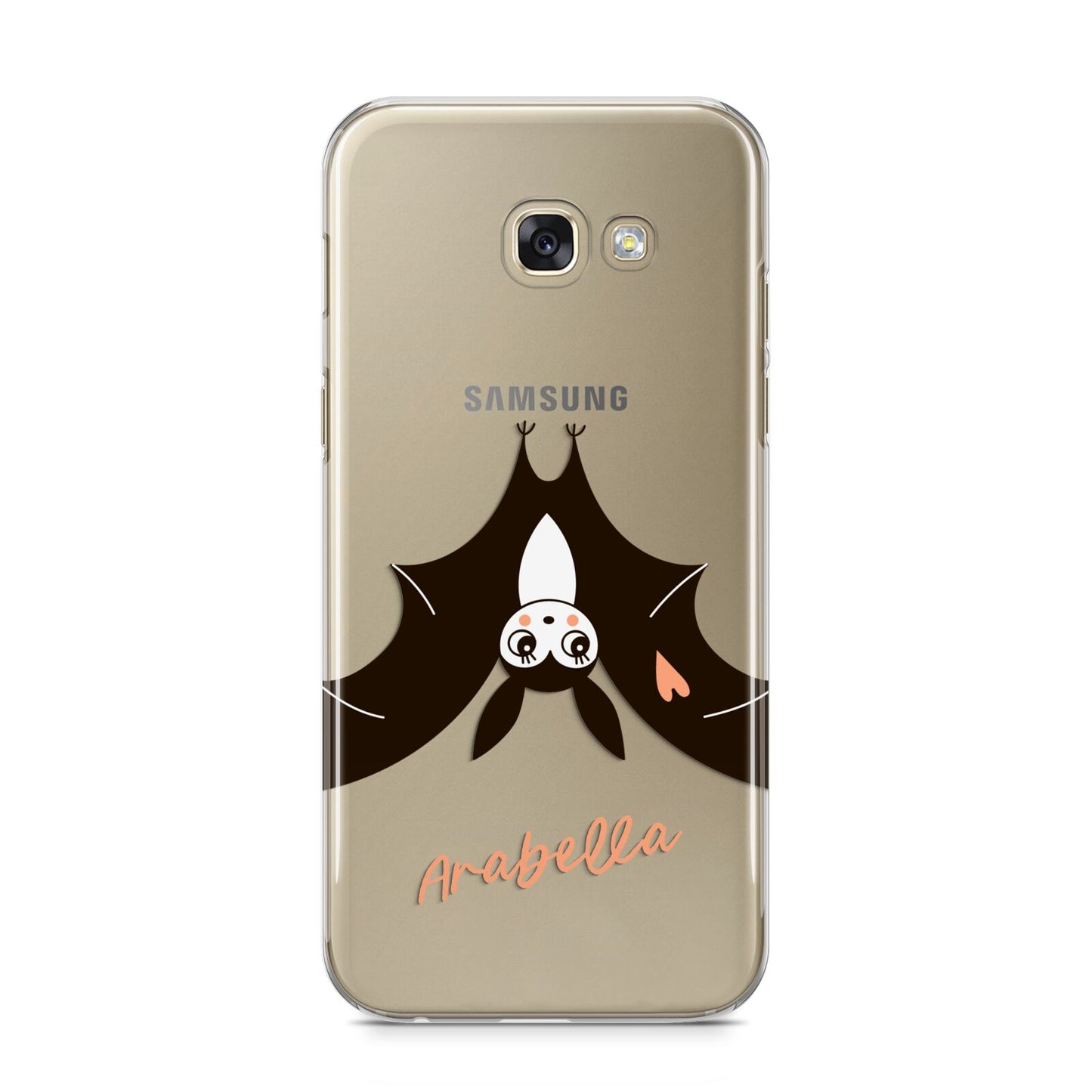 Personalised Bat With Name Samsung Galaxy A5 2017 Case on gold phone