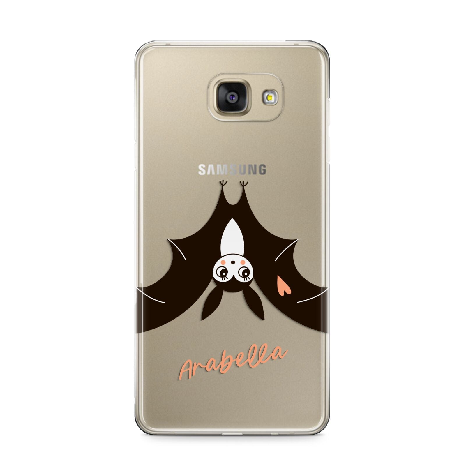 Personalised Bat With Name Samsung Galaxy A9 2016 Case on gold phone