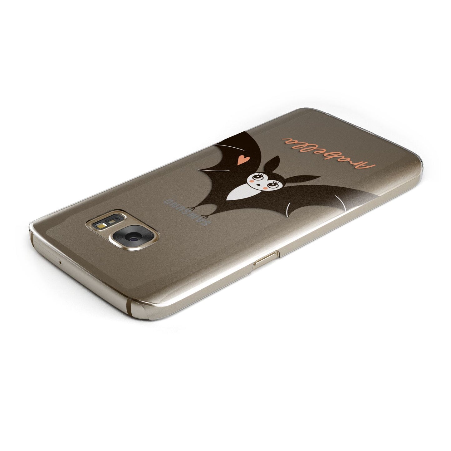 Personalised Bat With Name Samsung Galaxy Case Top Cutout