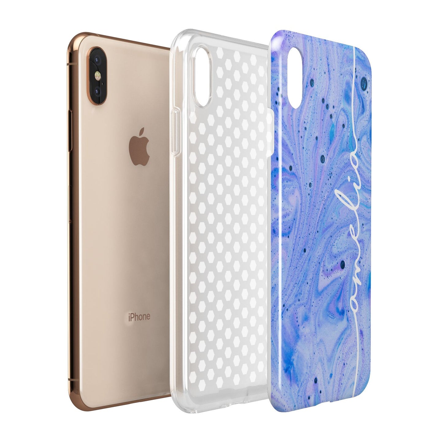 Personalised Bath Bomb Apple iPhone Xs Max 3D Tough Case Expanded View