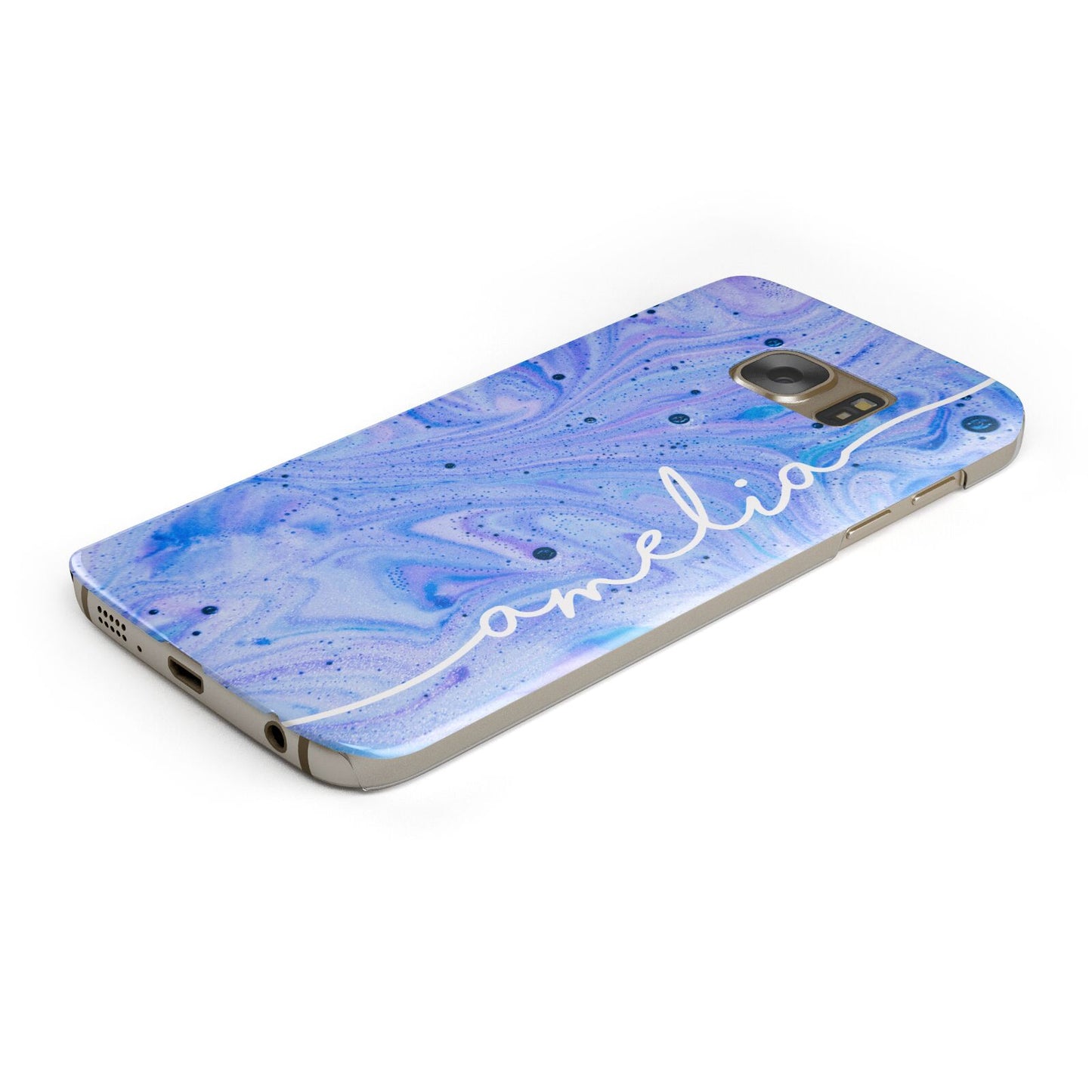 Personalised Bath Bomb Protective Samsung Galaxy Case Angled Image