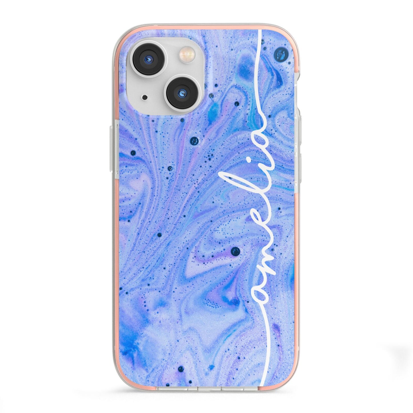 Personalised Bath Bomb iPhone 13 Mini TPU Impact Case with Pink Edges