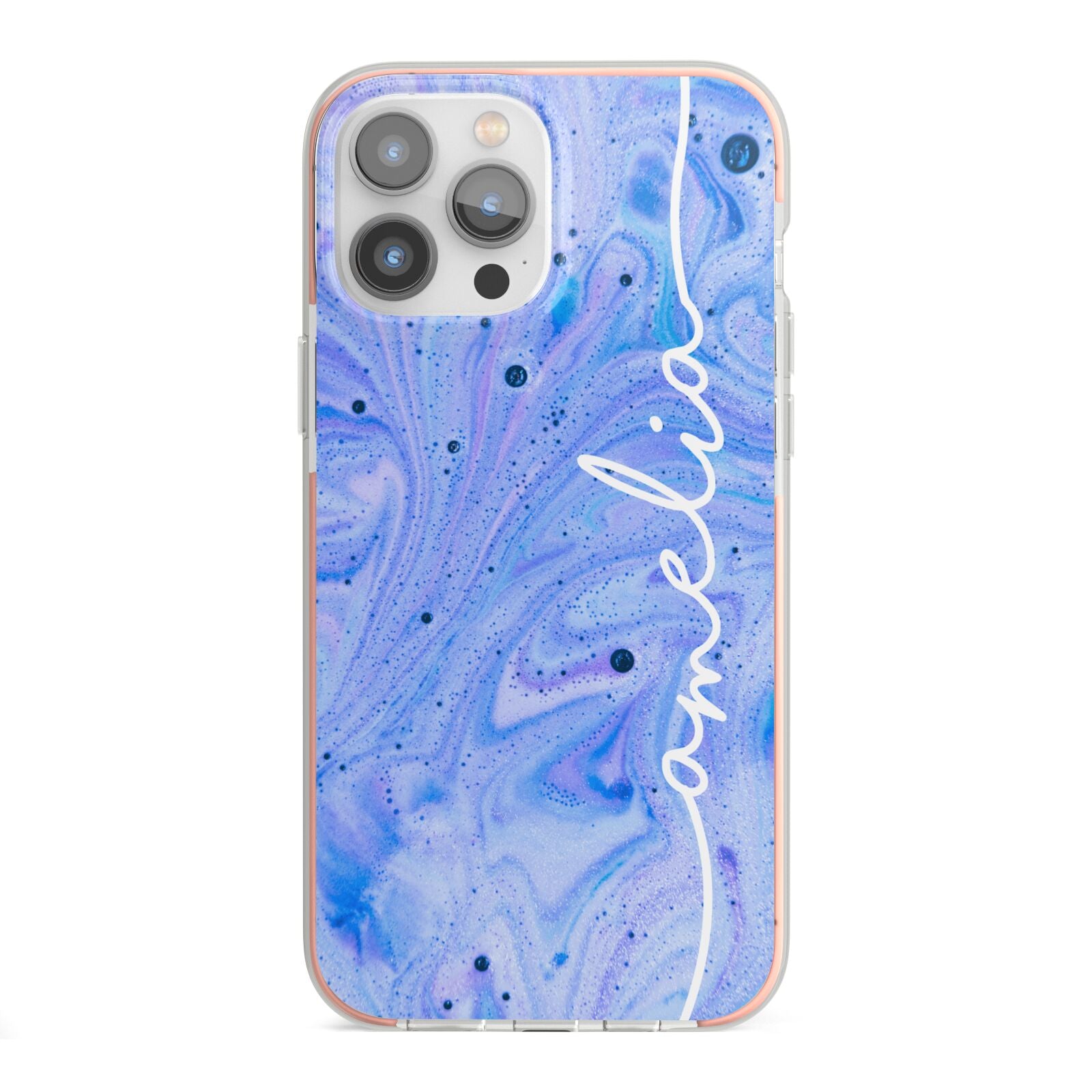 Personalised Bath Bomb iPhone 13 Pro Max TPU Impact Case with Pink Edges