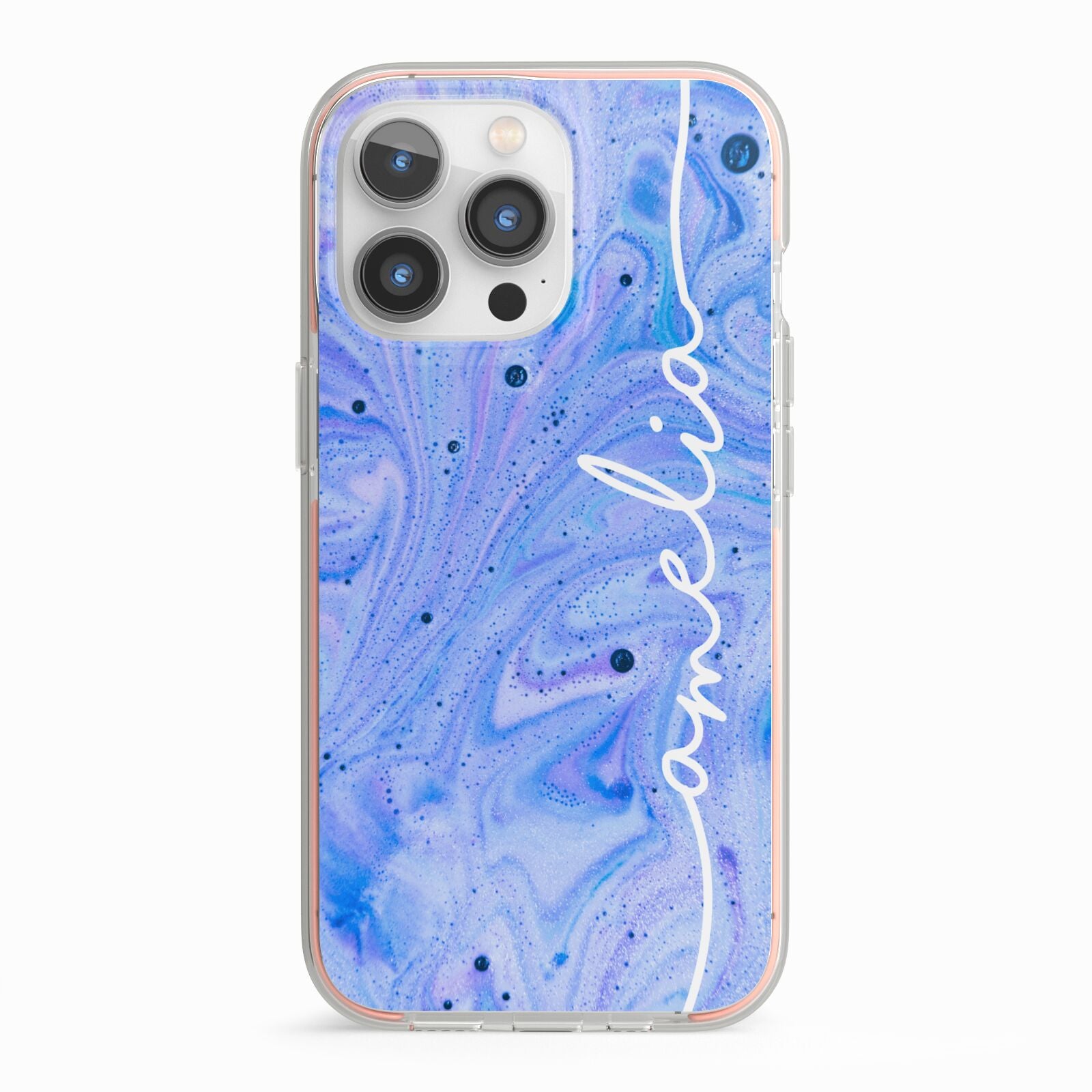 Personalised Bath Bomb iPhone 13 Pro TPU Impact Case with Pink Edges