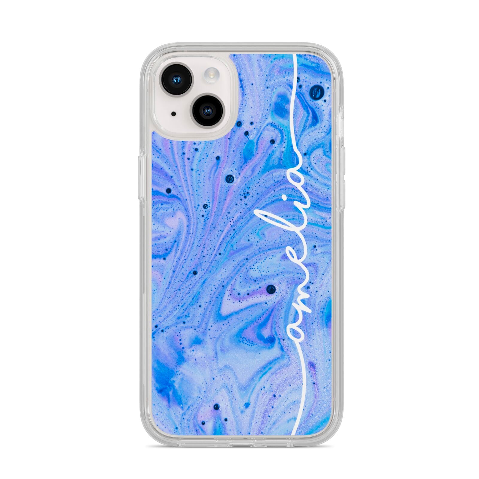 Personalised Bath Bomb iPhone 14 Plus Clear Tough Case Starlight