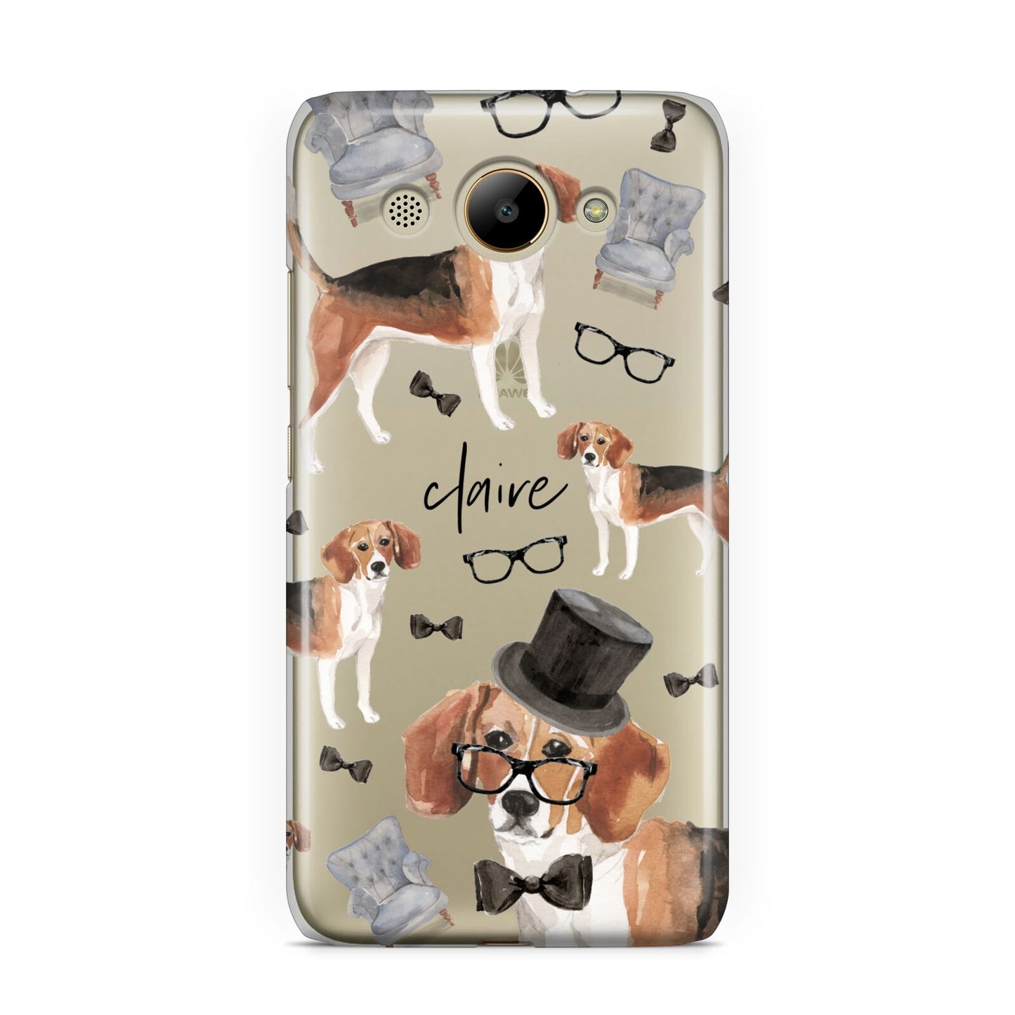 Personalised Beagle Dog Huawei Y3 2017