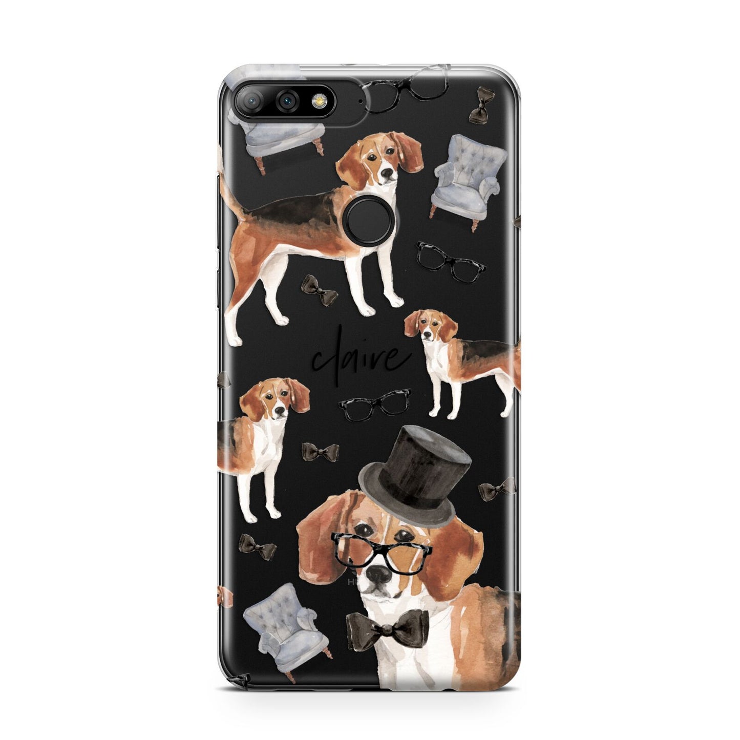 Personalised Beagle Dog Huawei Y7 2018