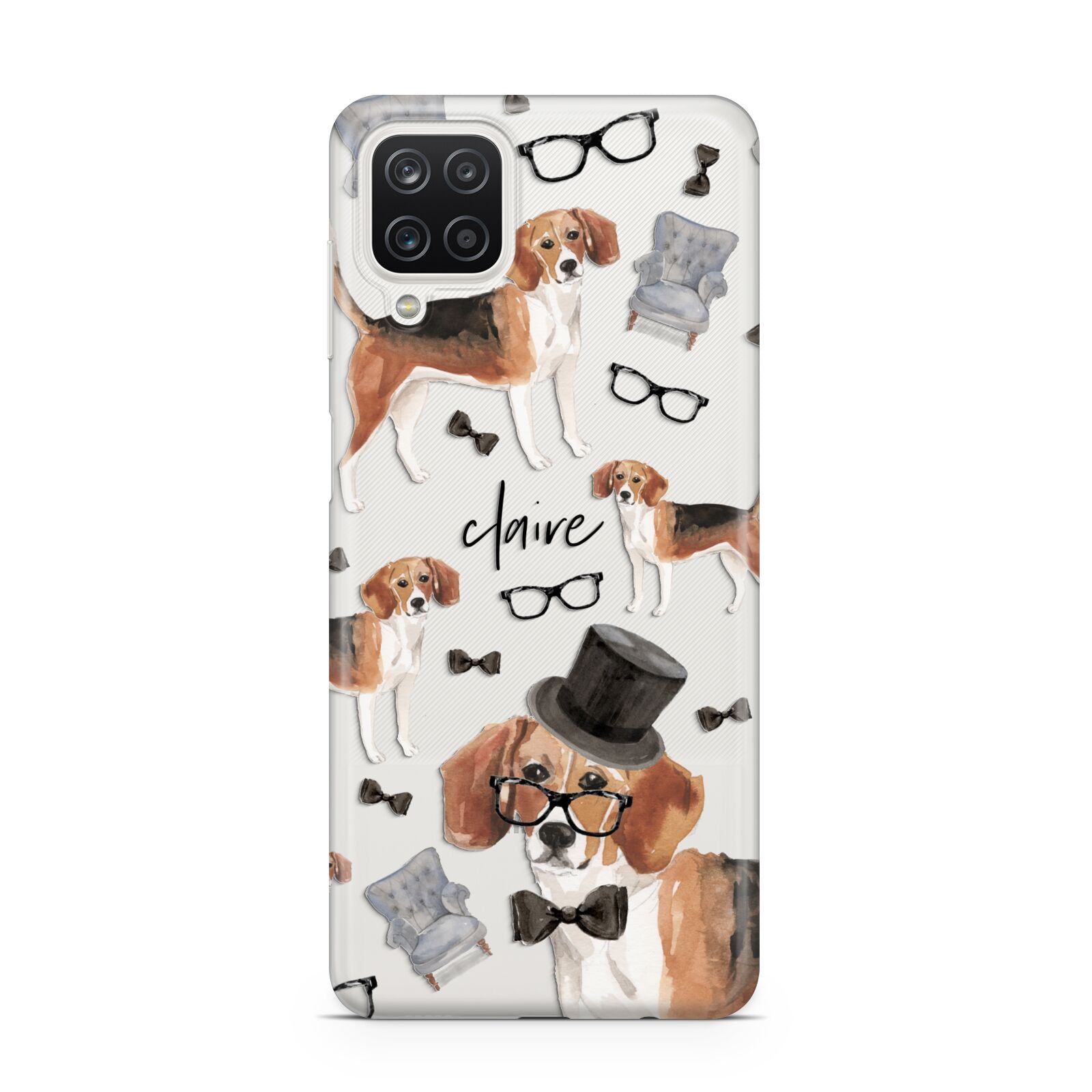 Personalised Beagle Dog Samsung A12 Case