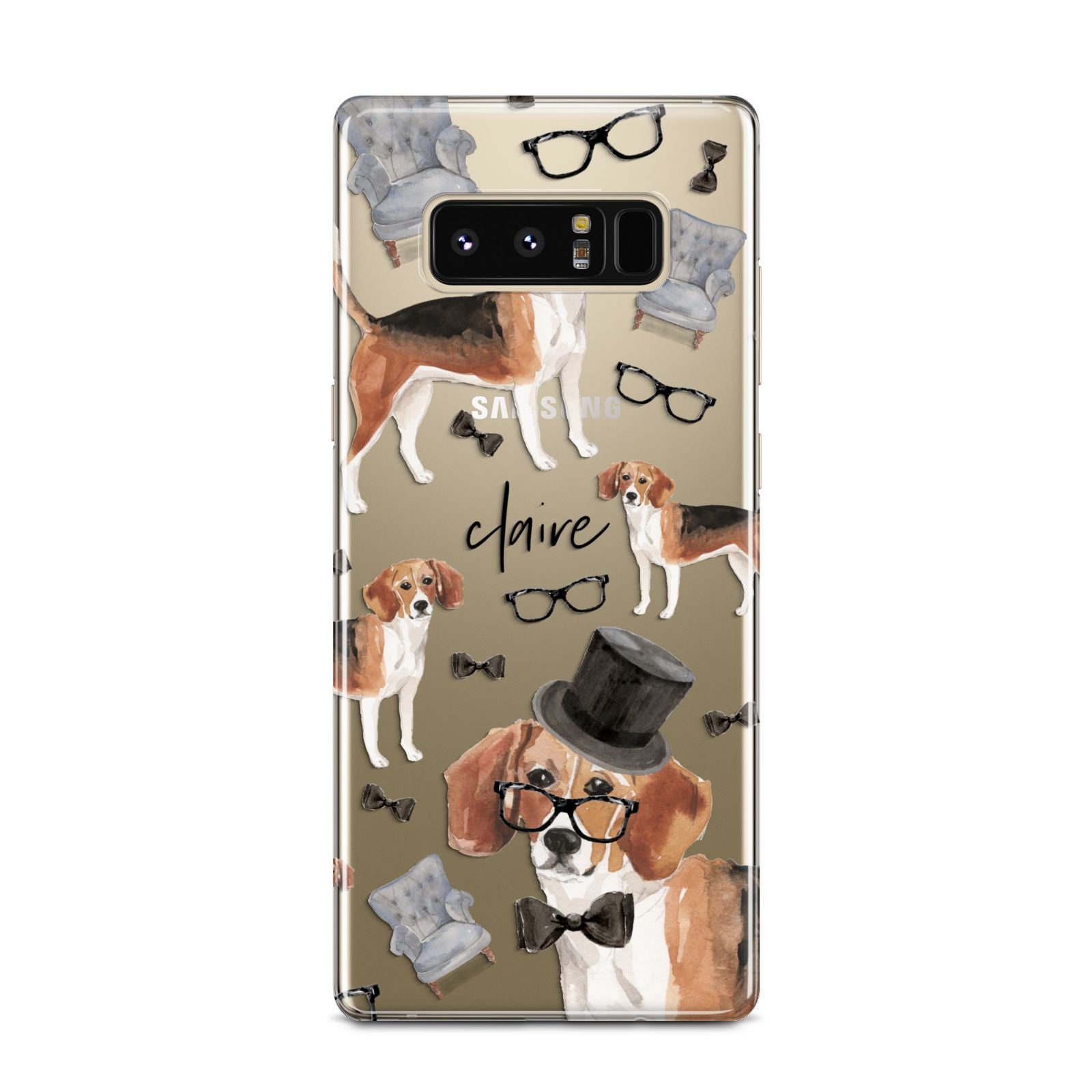 Personalised Beagle Dog Samsung Galaxy Note 8 Case