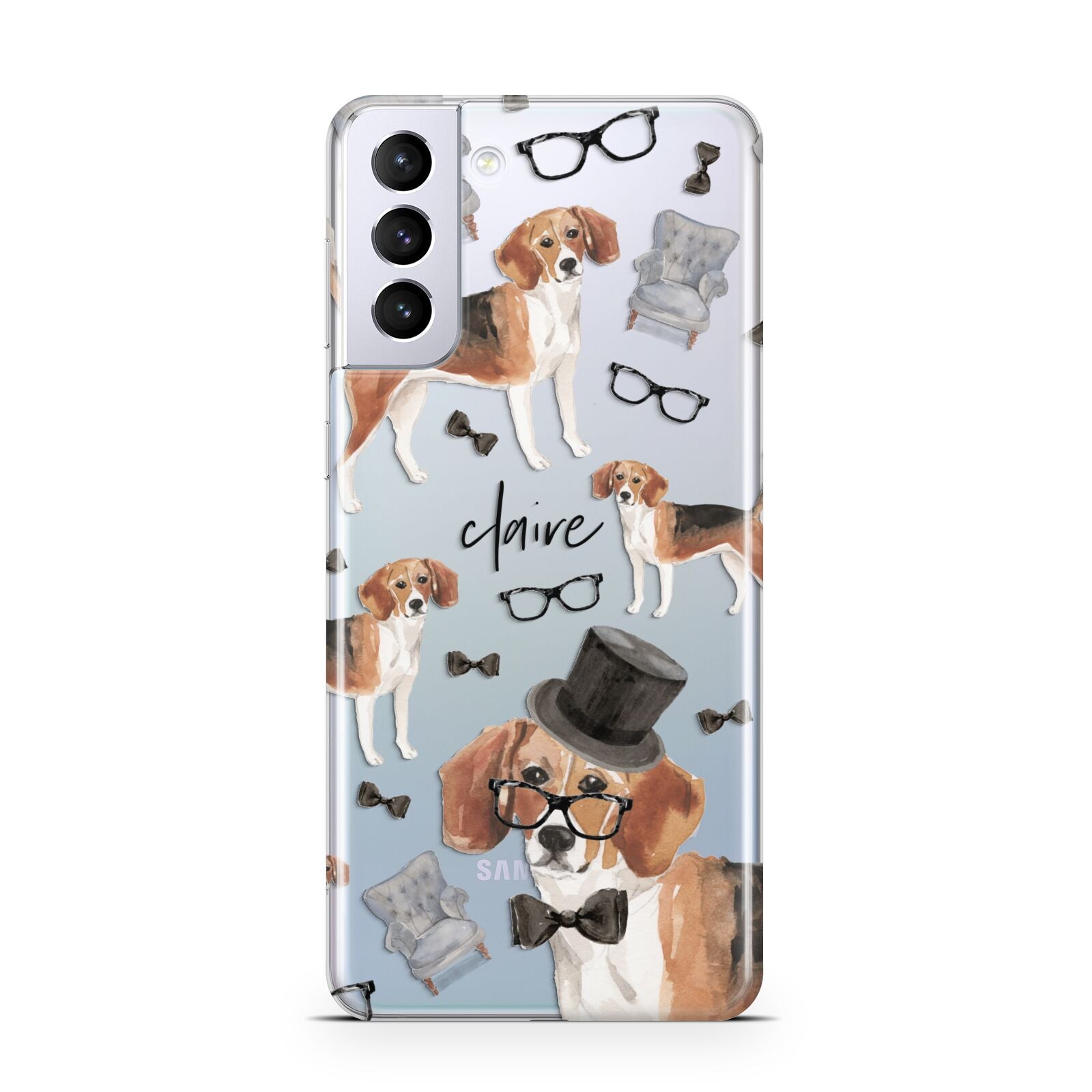 Personalised Beagle Dog Samsung S21 Plus Case