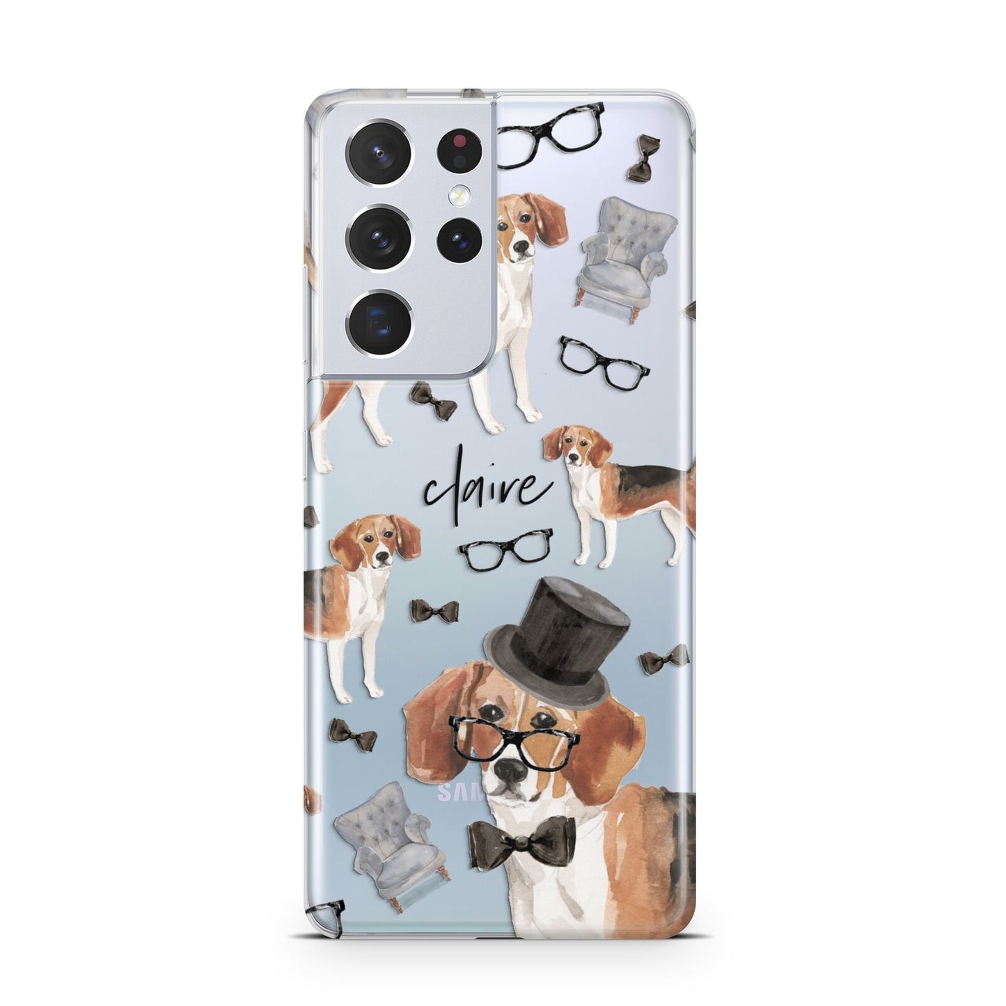 Personalised Beagle Dog Samsung S21 Ultra Case