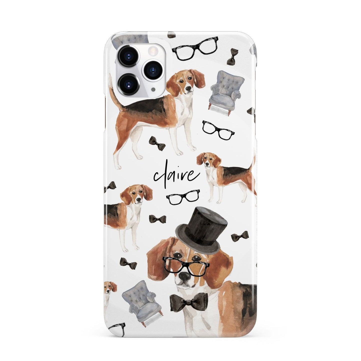 Personalised Beagle Dog iPhone 11 Pro Max 3D Snap Case